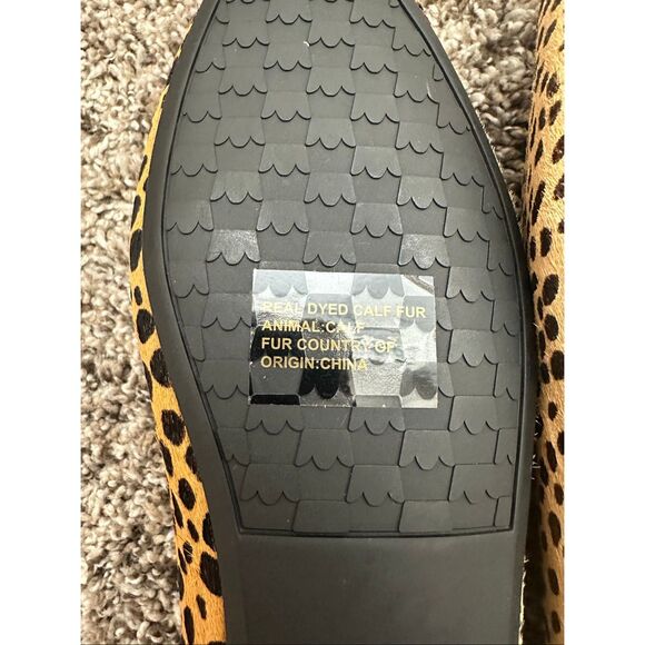 NWT Birdies The Goldfinch Mini Goldfinch Calf Hair Flats Size 9.5 - Picture 6 of 13